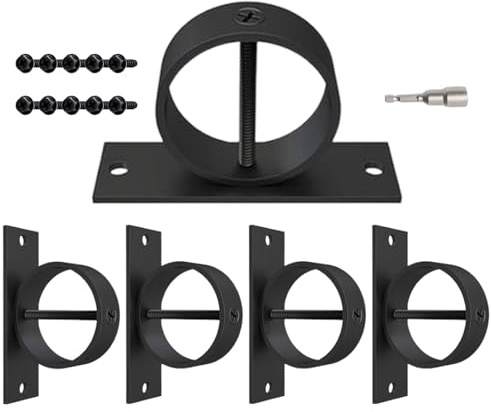 Staffe per recinzione in corda – supporto decorativo con anello di caduta, supporto da parete durevole | hardware in metallo robusto con installazione rapida per corrimano per scale, terrazzo
