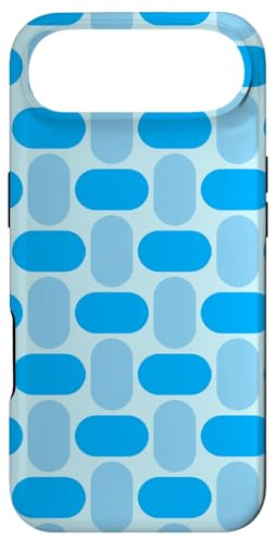 Blue Rounded Ellipse Capsule Oval Egg Geometric Pattern Coque pour iPhone Air