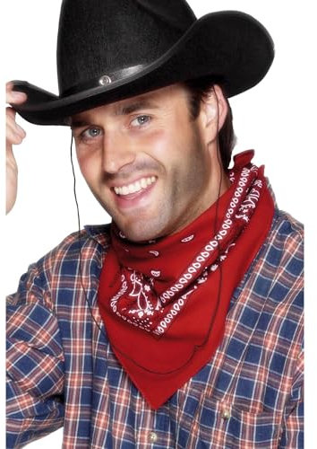 Smiffy's Cowboy Bandanna Western Design - Red Halloween