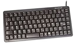 CHERRY Compact Keyboard G84-4100, disposition française, clavier AZERTY, clavier filaire, design compact, mécanique ML, noir