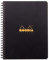 Rhodia 119911C Notizbuch (mit Doppelspiralbindung, DIN A5, 14,8 x 21 cm, liniert mit Rand, 90 g, 80 Blatt) 1 Stück schwarz