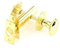 Polished Brass 60mm Bathroom Door Lock Toilet Privacy Thumbturn Security Bolt with Emergency Coin Release