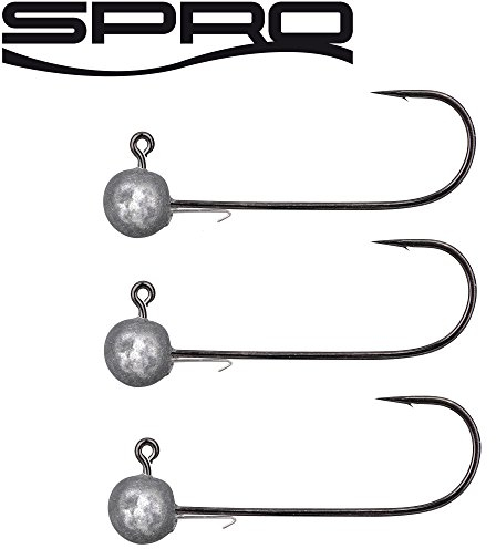 Spro Round Jighead HD Jig 90-3 Jighaken zum Gummifischangeln, Jigköpfe, Bleikopf zum Jiggen, Angelhaken für Gummiköder, Größe:21g / Gr. 4/0