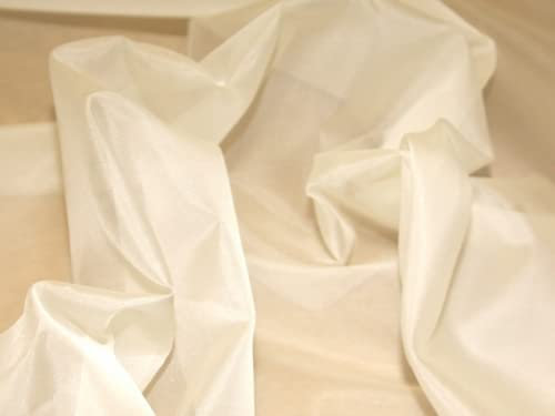 Society Stiff Silk Organza Bridal Fabric Ivory - per metre