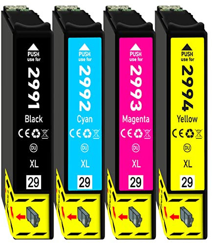 Druckerparadies 29XL Tintenpatronen kompatibel 4er-Set für Epson XP-235 XP-245 XP-247 XP-255 XP-257 XP-332 XP-335 XP-342 XP-345 XP-352 XP-355 XP-432 XP-435 XP-442 XP-445 XP-452 XP-455