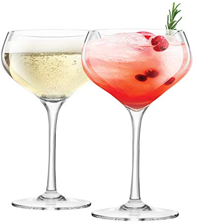 Final Touch 100% bleifreies Kristall Set von 2 Champagnergläsern mit DuraShield Titan verstärkt LFG2232