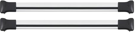 OMAC Aluminium Dachträger Querträger für Nissan Primastar 2001-2014 – TÜV/DIN 75302:2019 – Max. 75 kg – 2 Stangen Silber