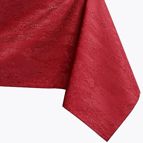 AmeliaHome 100x100 cm Tischdecke Tischtuch Tafeldecke Fleckschutz Lotuseffekt Abwaschbar Wasserabweisend Ornament Bordeaux Vesta