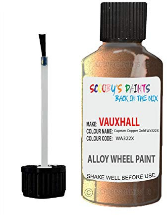 Alloy Wheel Repair Touch up Paint KIT Curbing Scratch CHIP Silver Black Gold (Cuprum Copper Gold Wa322X Vauxhall)