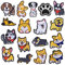 Jinlaili 17 Stück Hündchen Patch Stickerei, Patches Abzeichen Zum Aufbügeln, Niedlich Patch Sticker, Eisen auf Gestickten Flicken Nähen, Tiere Aufnäher Bügelbild, Cartoon Applikation Aufbügler für DIY