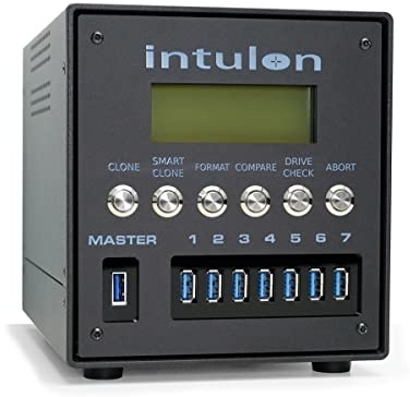Intulon Up to USB 3.0 Media Duplicator and Secure Disk Wiper (7 Targets, Black)