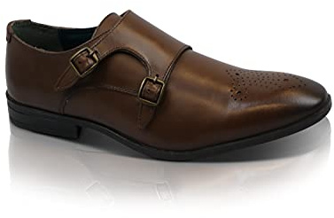 Silver Street London Men's Bourne Monk Formal/Office Leather Shoe (Kramer Brown, Numeric_9)