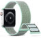 DigiHero Sport Nylon Straps Compatible with Apple Watch Straps 38mm 40mm 41mm 42mm 44mm 45mm, Adjustable Breathable Women Men Braided Strap Compatible for iWatch Series 8/7/6/5/4/3/2/1/SE Green A