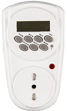 Timer di presa elettrica digitale, timer digitale, settimanale programmabile, presa 16A, presa di derivazione 10/16A (digitale)