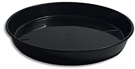 Untersetzer für Blumentopf Pflanztopf rund Kunststoff Schwarz 9 verschiedene Größen zur Auswahl (Ø 17 cm)
