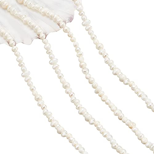 NBEADS ca. 155 Stück Mini Natürliche Kultivierte Süßwasserperlen, 1.5-2mm Kleine Süßwasserperlen Reisform Lose Zuchtperlen Perlen für auffädeln Schmuckherstellung