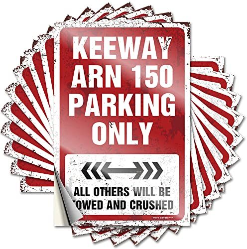 COTECI Lustige Aufkleber für Autos Keeway Arn 150 Parking Only Lustiger Aufkleber 10 Stück No Stupid People Schild Autoaufkleber für Männer (Größe: 8 x 12 cm)