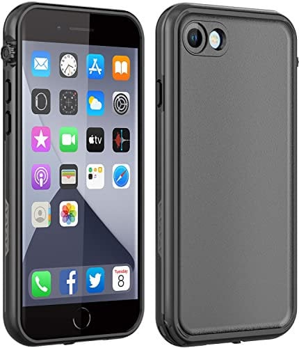 LOVE BEIDI for iPhone SE Waterproof Case, Built-in Screen Protector Fully Sealed Life Shockproof Snowproof Underwater Protective Case for iPhone SE 3rd/2nd gen 4.7 (Black)