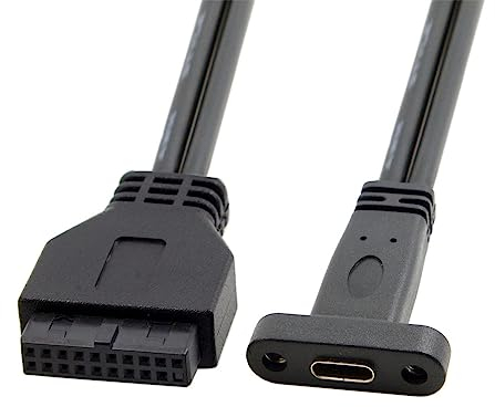 xiwai Typ-C-Buchsenkabel, Einzelanschluss, USB 3.1, Typ-C-Buchse auf USB 3.0, Motherboard, 19-poliges Header-Kabel