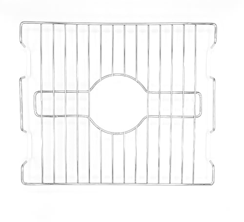 SOFINNI Grille de Protection d'évier de Cuisine en Acier Blanc Anti-Rouille (chromé) (40,6 x 31,8 cm)