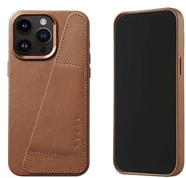 Mujjo Lederhülle Wallet iPhone 15 Pro Max braun