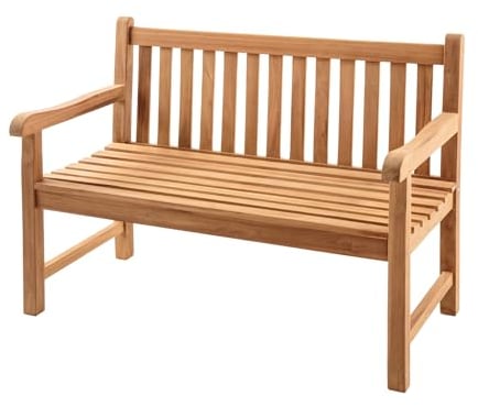 riess-ambiente.de Outdoor Gartenbank Empire Teak 120cm Natur Teakholz