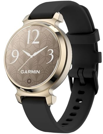 GIOPUEY Strap Compatible with Garmin Lily 2, Soft Silicone Watch Strap, Black, 19 Millimeters, Classic Fashion Design