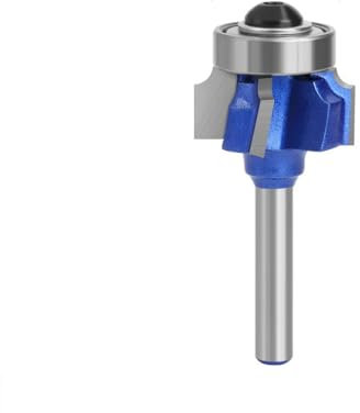 MiJunHD 4-Teeth R3 Round Over Router Bit, 8mm Shank Carbide Alloy Corner Rounding Edge Trimming Router Bit Woodworking Milling Cutter for Wood Edge Treatment (1 Piece)