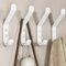 susswiff Aluminum Coat Hooks for Hanging - 10KG (Max) Wall Hook with Screw, Heavy Duty Holder for Coat, Towel, Backpack, Sturdy Metal Hanger for Bathroom, Bedroom, Door, Wall Mounted, White, 4 Pack