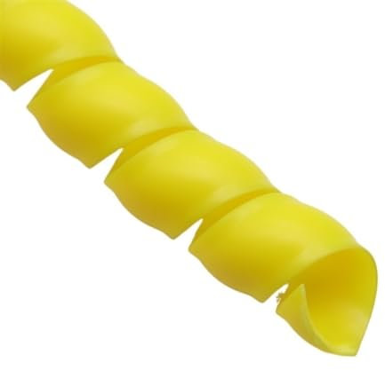 Spiral Wickeln Flexible Cable Sleeve 8mm 10mm 12mm Spiral Pipe Wrap Winding Line Protection Cable Organizer Wire Cover Tube Protector Schlauch Abdeckung(Color:Yellow,Size:ID 12mm 10 Meters)