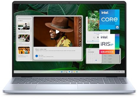 Dell Inspiron 16 5640 Ordinateur Portable 16 FHD+, Processeur Intel Core i5 1334U, Graphique Intel Iris XE, RAM 16Go, SSD 512Go, Windows 11 Home, Clavier rétroéclairé AZERTY Français, Ice Blue