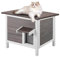 VEVOR Katzenhaus wetterfest, Katzenhütte für mehrere Katzen, Katzenbox aus Holz für draußen, schaumisolierte Wände, offenes Dach, Türklappen aus PVC, 610 x 508 x 535 mm