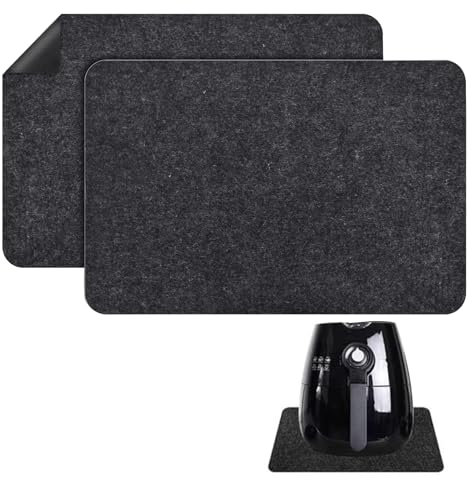 IUSOT Feuerfeste Unterlage,2 Stück Hitzeschutzmatte für Kaffeemaschine, Mikrowelle und Luftfritteuse, hitzebeständige Matte mit Antirutschfunktion,44x30cm