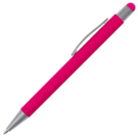 Touchpen Kugelschreiber / aus Metall / Farbe: pink