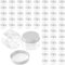 HONYUET 60PCS 30ml Plastic Jars with Aluminum Lids, 1oz Mini Clear Wide Mouth Storage Containers, Travel Empty Sample Jar for Creams, Glitter