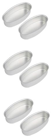 IMIKEYA 6piezas Plato De Hornear Ovalado De Inoxidable y Bizcochos Herramienta De Cocina Para Pastelerías Color Plateado
