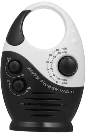 Kleiner Radio mit Am/fm und Duschgriff aus Kunststoff