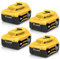4pcs 5000mAh replacement for Dewalt 18V battery for Dewalt battery DCB180 DCB181 DCB182 DCB184 DCB200 DCB201 DCB204 with LED indicator