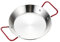 Paellera de acero inoxidable con asas rojas (22 cm for 1 person)