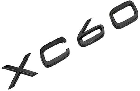 DSEEAK Auto Emblem, für Volvo XC60 2020 2021 2022 2023 ABS Kunststoff Buchstaben Embleme Auto Frontstoßstange Seitenflügel Heckklappe Abzeichen Emblem Aufkleber,A