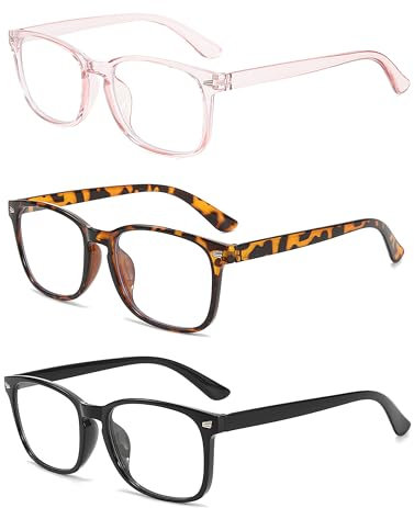 FZSECRIU 3 Stücke brille ohne stärke damen,brille ohne stärke,brille ohne stärke herren,brille ohne sehstärke,fake brille,fake glasses,brillen ohne sehstärke damen,nerd brille ohne stärke