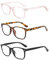 FZSECRIU 3 piezas gafas sin graduar mujer，gafas para ordenador，mujer sin graduar