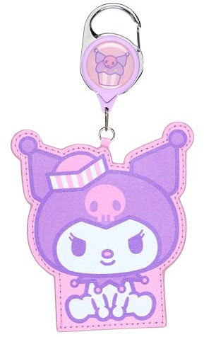 Sanrio Hello Kitty and Friends Merchandise Lanyard Snack Shop Kuromi Retractable Reel ID Badge Holder Keychain