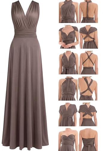 Juvell Brautjungfernkleider lang Infinity Dress Maxi Hochzeit - 1000 | Elegant-festlich Multiway-Wickelkleid Hochzeit-Abiball-Bridesmaid