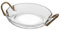 HOLIDYOYO Bandeja De Vidrio De Mango De Ratán Bol Cesta De Frutas Tazón De Frutas Boquiabierto Frutero De Cristal Cesta De Cristal Frutero De Vidrio Tazón De Vidrio Decorativo Planchar