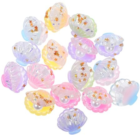 CHICAMPERA 16pièces Mini avec Résine Figurine De Décoration pour Jardin Ou Voiture Ornement Forme De Coquille