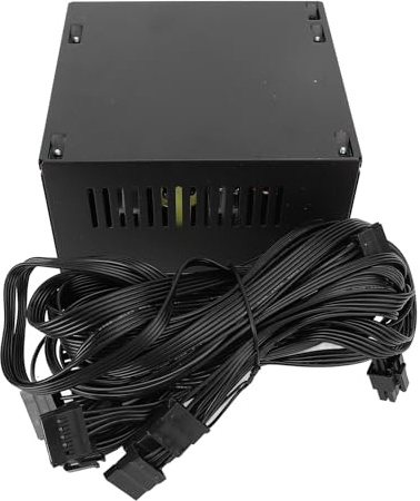 Bewinner ATX-Netzteil, Intelligenter Temperaturregelkreis, Hocheffizientes Desktop-Gehäuse, Netzteil für Gaming-PC, Vista Gewinnt 10 Betriebssysteme, Aluminiumlegierung, Schwarz, 1 Packung