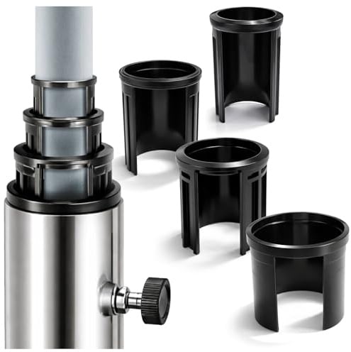 com-four® 4X Reduzierringe für Sonnenschirmständer, Reduzierungsstücke | 32 - 38 & 48 mm - Adapter Ringe für Schirmständer - Reduzierstücke für Sonnenschirm Halter