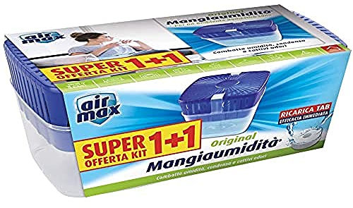 Air Max Kit Tab Mangiaumidita' 450g 1+1 Kit Combatte Umidità, Condensa e Cattivi Odori
