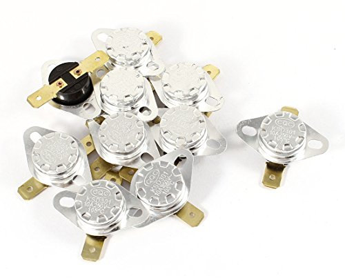 sourcing map 10Stk.250V 10A 105 Celsius Normal geschlossener Temperaturgesteuerter Schalter